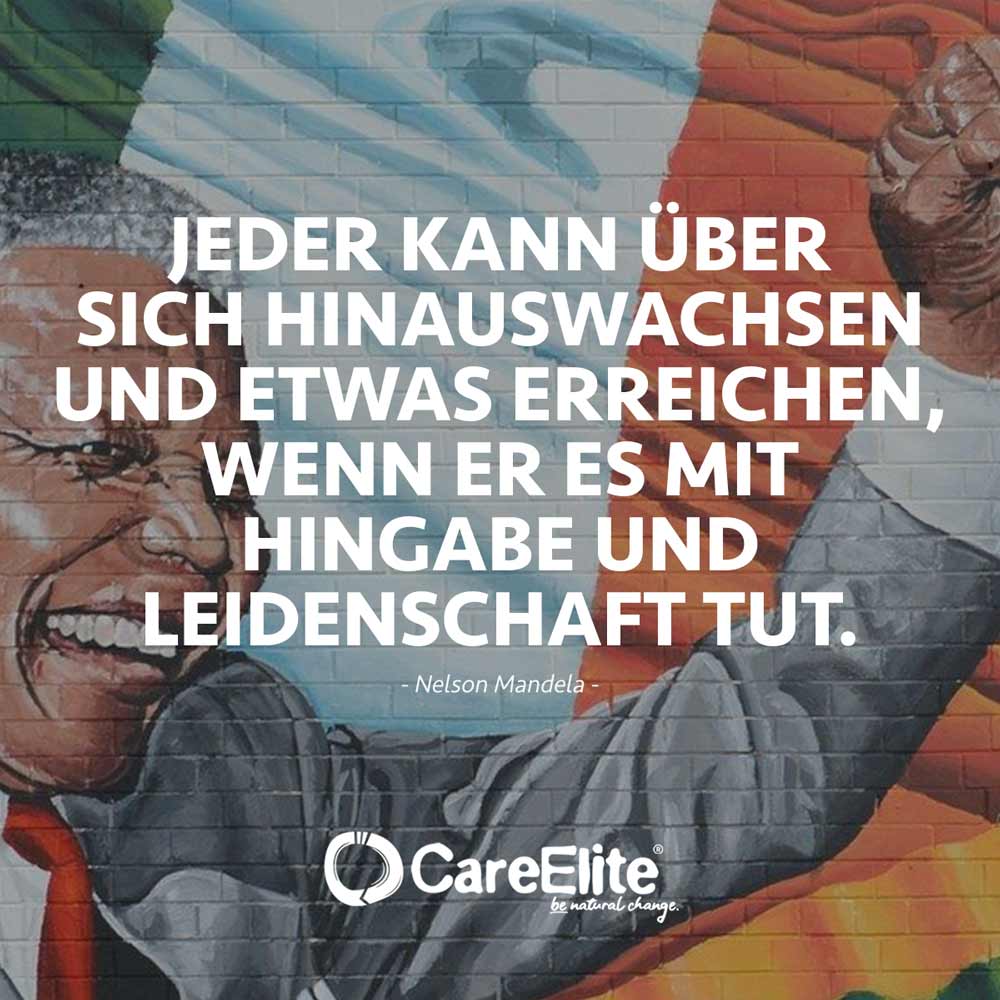 Jeder kann über sich hinauswachsen Zitat Mandela