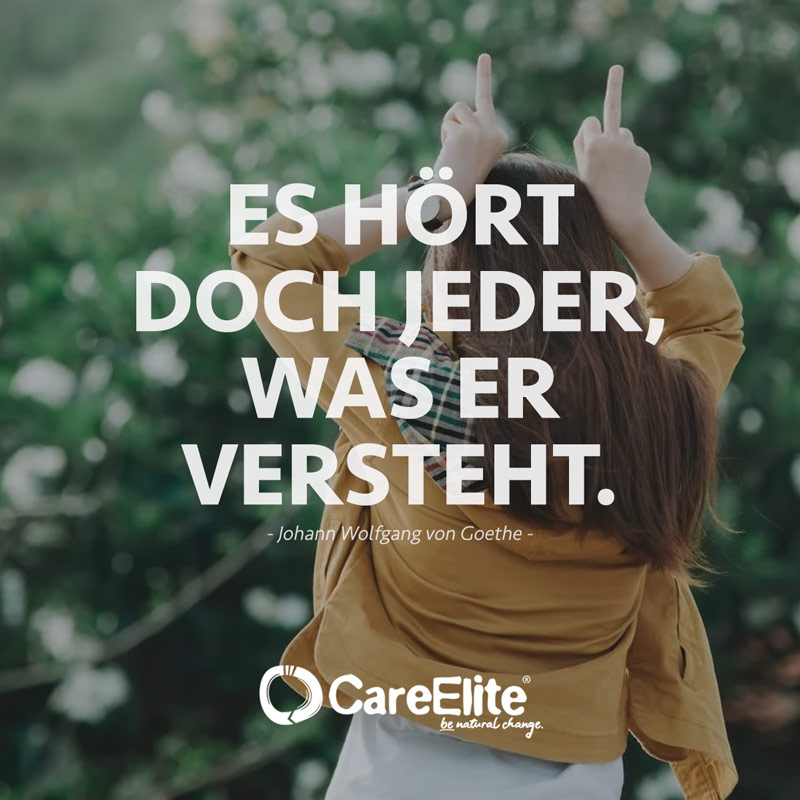 Goethe Zitat Arroganz "Es hört doch jeder, was er versteht."