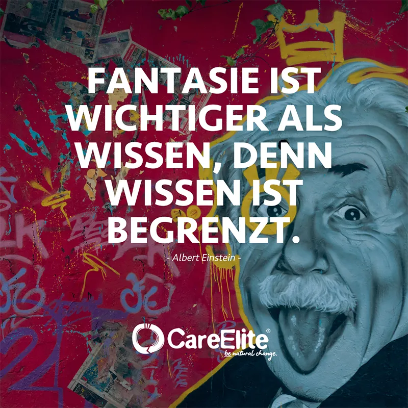 "Fantasie ist wichtiger als Wissen, denn Wissen ist begrenzt." (Berühmtes Zitat von Albert Einstein)